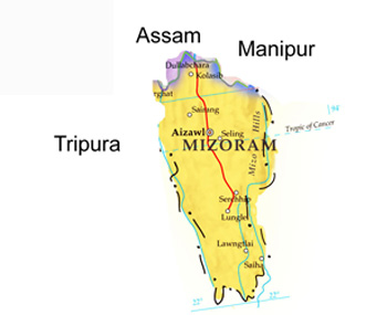 mizoram-map